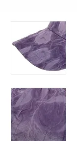 Close-up of purple baseball cap featuring embossed floral fabric and stitched brim detail