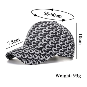Detaillierte Größentabelle für Baseballkappe mit 56-60 cm Umfang und 7,5 cm Schirmlänge