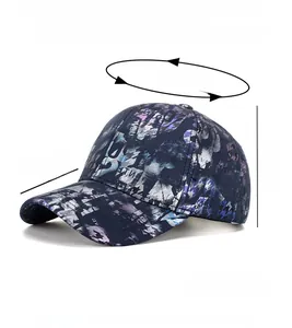 Detailed size guide for laser graffiti baseball cap showing 56-60cm head circumference