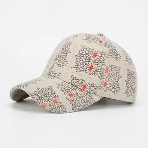 Casual Polyester Geometric Mesh Print Baseball Cap For Men Women Adjustable Sunshade Warm Hip Hop Snapback Outdoor Hat