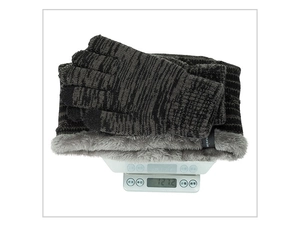 Detailed view of winter neck warmer and gloves set showing 121.2g lightweight design