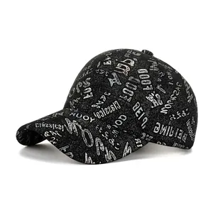 Fashion Laser Letter Reflective Baseball Cap For Men Women Streetwear Graffiti Print Adjustable Sun Hat Outdoor Hip Hop Cap