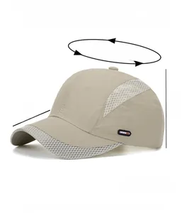 Breathable mesh panels and SPORTS logo detail on quick-dry outdoor baseball cap