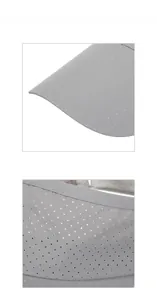 Close-up of laser-perforated breathable fabric on gray outdoor sun visor hat