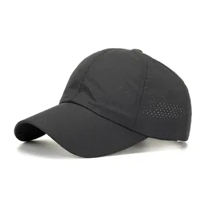 Polyester Quick Drying Breathable Baseball Cap For Men Women Adjustable Solid Color Sport Outdoor Sun Protection Hat