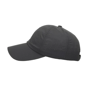 Lightweight dark grey breathable mesh baseball cap for outdoor hiking and sports