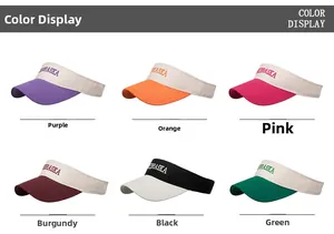 Multiple colors of Nebraska letter embroidery sun visors for outdoor sports and leisure