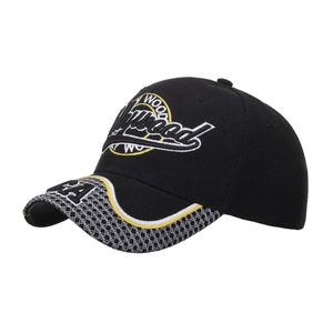 Casquette de baseball noire Hollywood avec visière à carreaux et broderie LA latérale