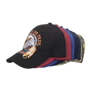 Classic cotton baseball caps featuring embroidered eagle and Born to Be Free slogan