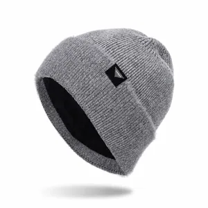 Berretto Invernale In Maglia Per Uomo Spesso Foderato In Pile Caldo Skull Cap Stile Coreano Berretto In Acrilico Per Esterno
