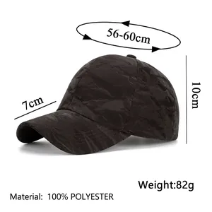 Unisex black faux suede baseball cap with textured finish and adjustable 56-60cm sizing