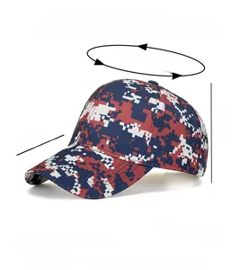 Digital camo baseball cap size specs: 56-60cm circumference, 10cm height and 7cm brim