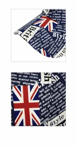 Detailopname van fijne stiksels en Union Jack-print op een katoenen baseballpet katoen