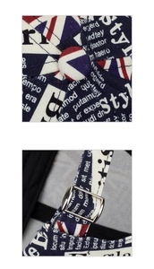 Detailopname van het Union Jack-patroon en de metalen verstelgesp op de Britse honkbalpet