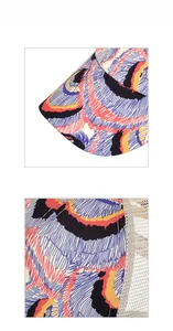 Detailed view of colorful abstract print and breathable white mesh on the baseball cap