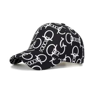Berretto da Baseball Alla Moda Con Stampa a Catena Geometrica per Uomo Donna Protezione Solare Regolabile Cappello Snapback
