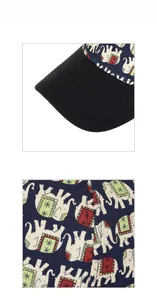 Dettaglio della stampa etnica con elefante su un elegante cappellino da baseball blu navy