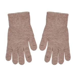 Thermische Strickhandschuhe in Kamelbraun mit gerippten elastischen Bündchen für Herren