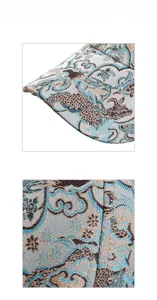 Macro detail of ethnic jacquard fabric with vintage floral patterns on a baseball cap