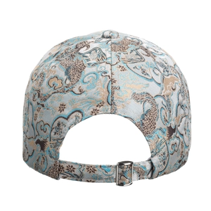 Outdoor ethnic totem baseball cap with vintage jacquard pattern and metal buckle