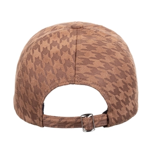 Classic Houndstooth Pattern Baseball Cap Polyester Jacquard Fashion Adjustable Sun Protection Hat Women Men Retro Style