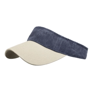 Contrast wash cotton sun visor hat for men and women with open top for outdoor sports