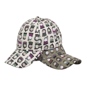 Lot de casquettes de baseball imprimé cartoon beige et vert olive pour un style urbain