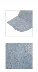 Close-up of glitter sequins texture and breathable mesh on a stylish baseball cap