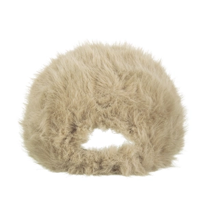 Winter warm plush faux fur baseball cap in solid khaki for women casual headwear