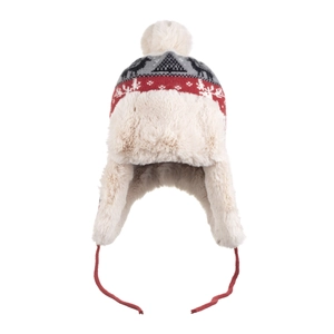 Kerst Rendier Sneeuwvlok Jacquard Gebreide Ushanka Trapper Muts Met Pompon Imitatiebontvoering Winter Warme Oorklep Cap Voor Dames Heren