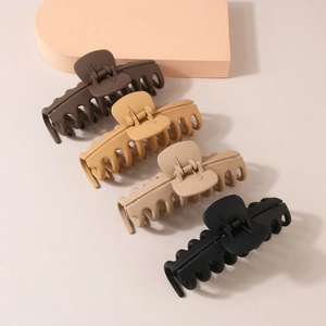Pinces à Cheveux Mates Grandes Pinces à Cheveux Antidérapantes Barrettes Givrées Tons Terre Accessoires Cheveux Femme