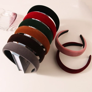 Diademas de terciopelo vintage en varios colores para mujer con peinado de copa alta