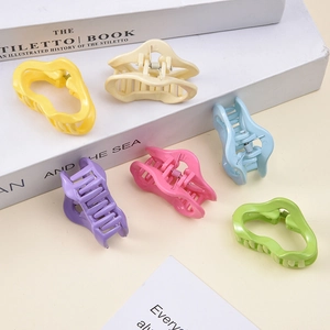 6er-Set bunte Haarklammern in Wolkenform mit mattem Finish für Damen-Haarschmuck