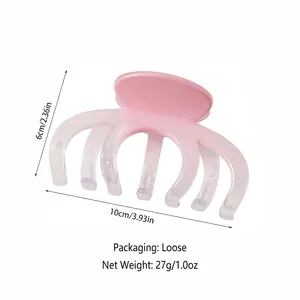 Pink gradient large hair claw clip 10cm for thick hair octopus style hair accessory
