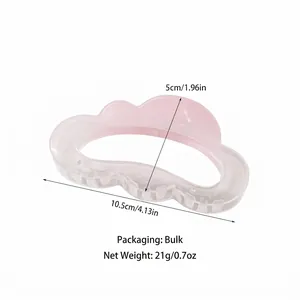 Cloud shaped minimalist hair claw clip in gradient pink resin for women accessories
