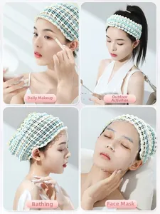 Knitted hollow headband for makeup, bathing, skincare and outdoor activities