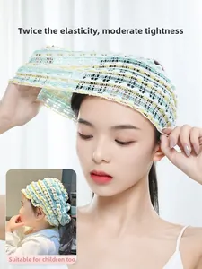 Elastic knitted U-shaped headband showing 2x high stretch and breathable fabric texture