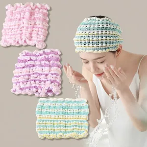 Elastic Face Wash Headband Soft Knitted Pompom Hair Band For Women Skin Care Masking Makeup Shower Hair Accessory