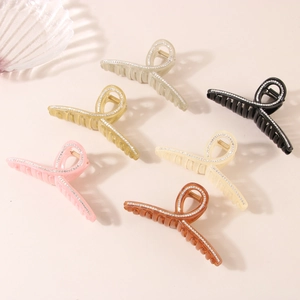 Set di grandi mollette per capelli eleganti con strass brillanti in sei colori