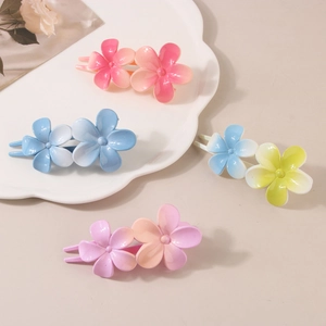 Elegante Blumen-Haarspangen in Macaron-Farben mit Farbverlauf für Damen und Mädchen