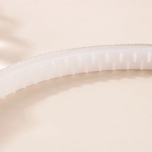 White 1cm non-slip plastic headband base with internal teeth for DIY hair accessory making