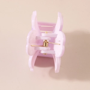 Pince à cheveux fleur cœur lavande exquise avec ressort doré pour la coiffure féminine