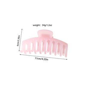 Minimalistische matte rosa Haarklammer für elegante Dutt-Frisuren mit 11 cm Maßen