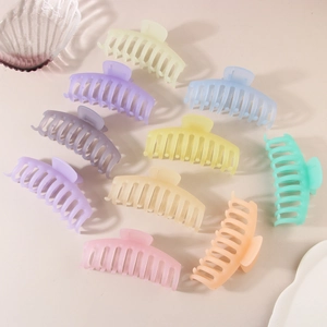 Matte PC Große Haarkralle Macaron Dopamin Farben Für Damen Einfach Elegant Mode Haarkrabbe Styling Zubehör