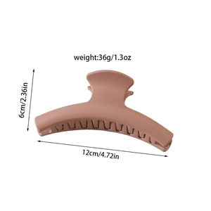 Large mermaid matte pink hair claw clip for thick hair, 4.7 inch oval shark hair accessory
