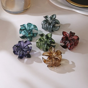 Piccole Mollette per Capelli in Resina a Forma di Fiore e Farfalla per Donna Mini Fermaglio a Squalo in Acrilico Traslucido Accessori