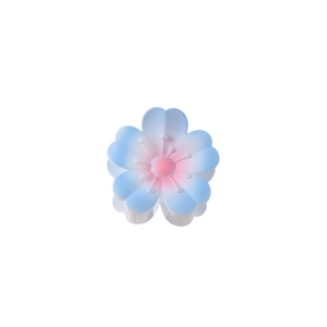 Elegante molletta per capelli a forma di ciliegio con sfumatura rosa e blu opaca