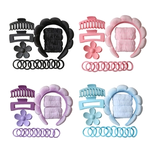 Serre-tête Nuage Femmes Pinces à Cheveux Mattes Poignets Absorbants Élastiques Cheveux Accessoires pour Lavage Visage Maquillage