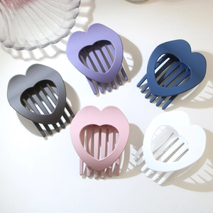 Molle per capelli a cuore vuoto opaco in cinque colori per una presa forte