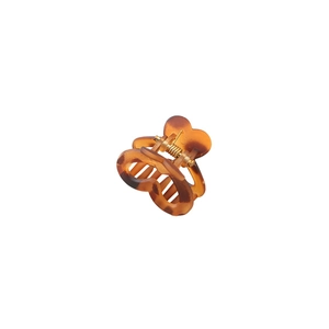 Set of 12 mini heart claw clips with elegant tortoiseshell patterns and metal springs